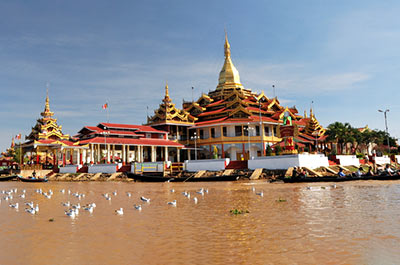 Phaung Daw Oo pagoda on Inle Lake