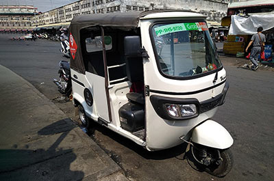 A tuk tuk on the streets of Phnom Penh