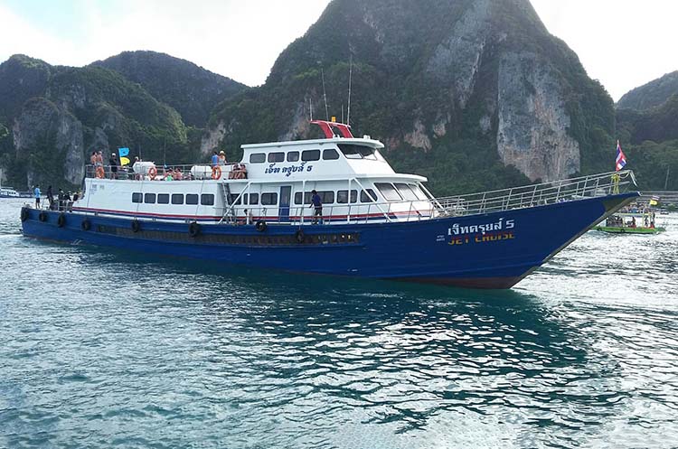 Ferry ship at the Phi Phi islands