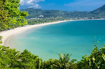 Long sandy beach in Phuket