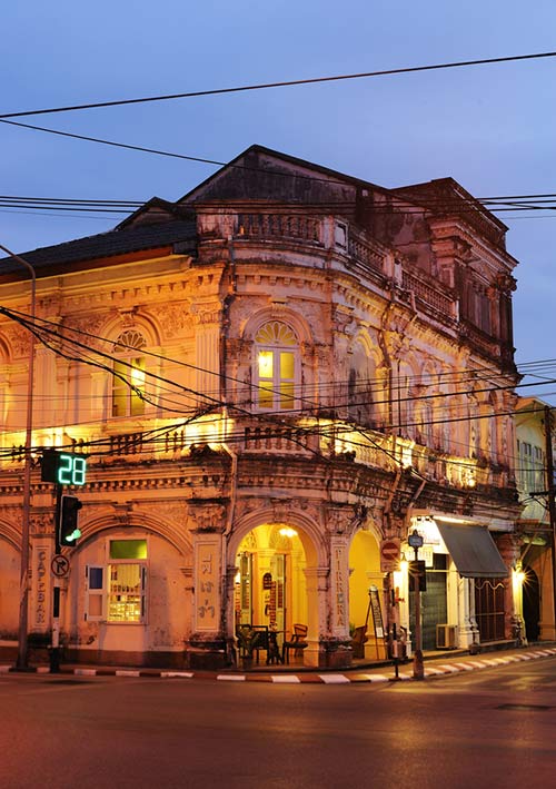 Sino Portuguese style shop houses in Phuket town