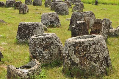 Ancient stone jars on the Plain of Jars