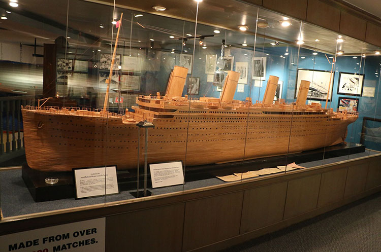 Scale model of the Titanic made out of over one million matchsticks
