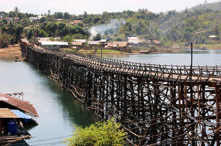 The wooden Mon bridge in Sangkhlaburi