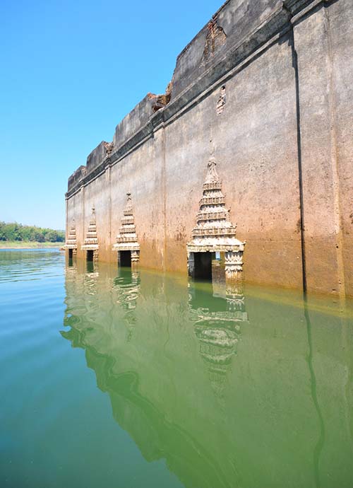 The partly submerged Sunken temple