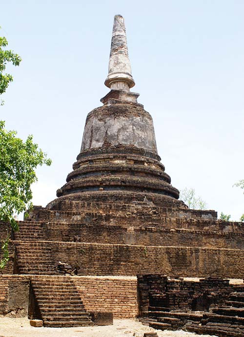 A bell shaped stupa in Si Satchanalai Historical Park