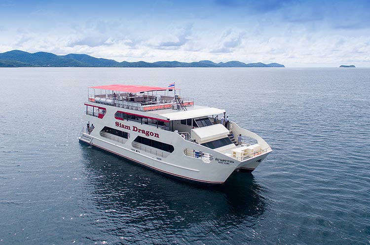 The Siam Dragon Cruise ship in the Gulf of Pattaya