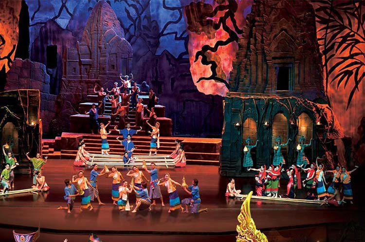 Local culture, dance and festivals portrayed on the stage of the Siam Niramit Phuket theatre
