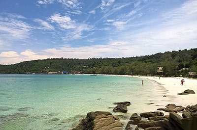 Sandy beach in Sihanoukville