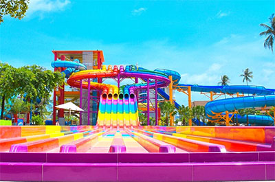 Water slide at Splash Jungle Water Park