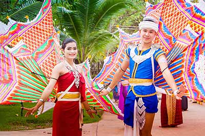 Traditional dance at Thai Thani Arts and Culture Village