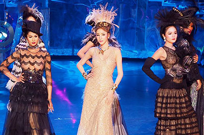 Elegant dancers on stage at Tiffany’s Show