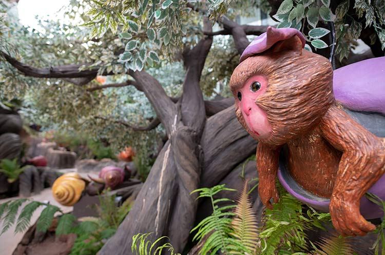 Vanekampu monkeys at the Magic Forest of Tribhum Adventure Park