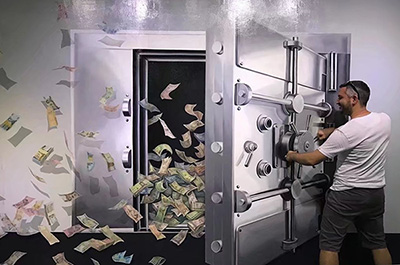 Opening the vault of the bank