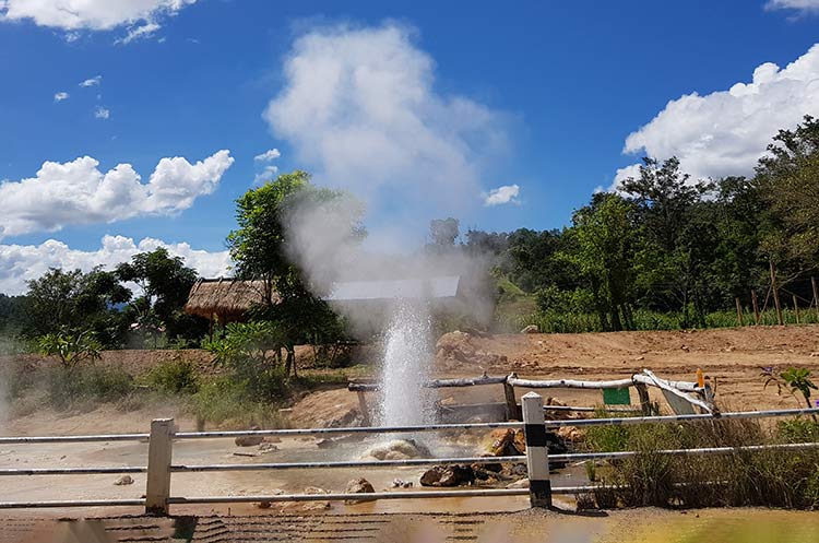 Hot spring and geyser in North Thailand