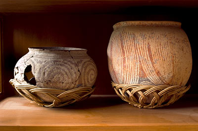 Ancient pottery at Ban Chiang prehistorical site in Udon Thani