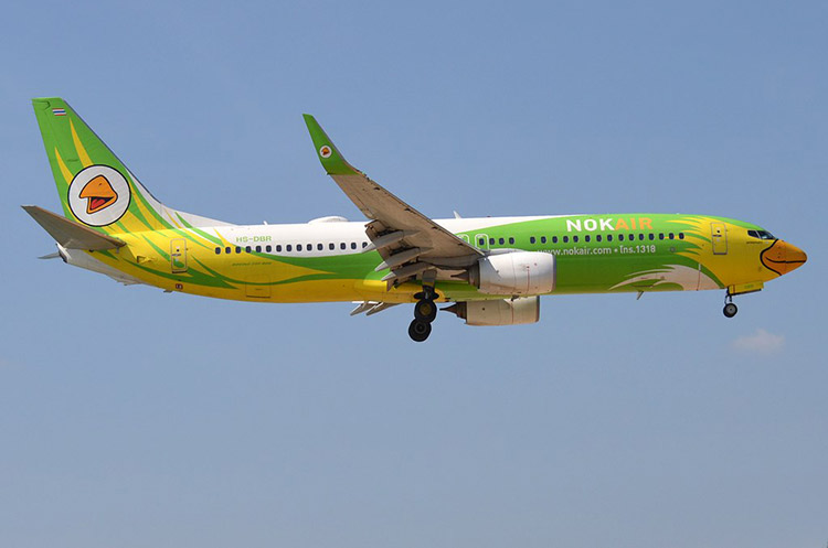 Airplane approaching Pattaya U-Tapao airport