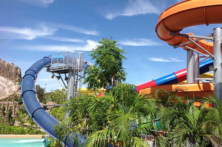 Water slides at Vana Nava Water Jungle