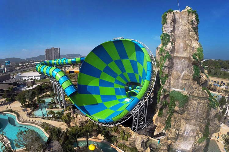 The Abyss, the largest water slide in Thailand at Vana Nava Water Jungle