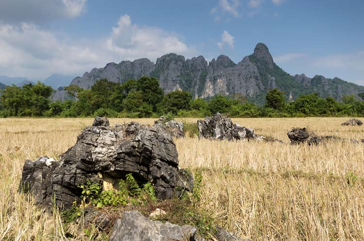 Karst mountains at Vang Vieng