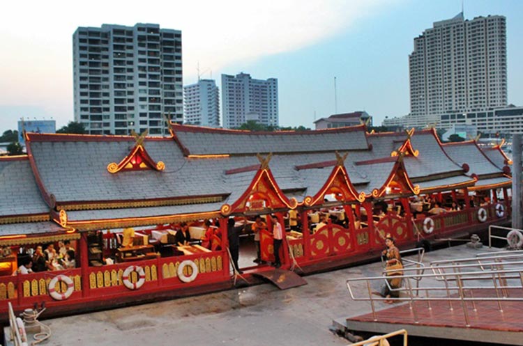 Antique wooden Wan Fah dinner cruise ship