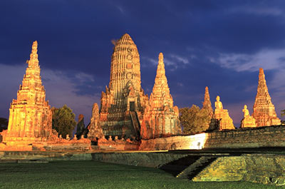 Ruins of an ancient temple in Ayutthaya