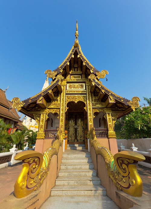 Adorned ubosot at Wat Chedi Liam