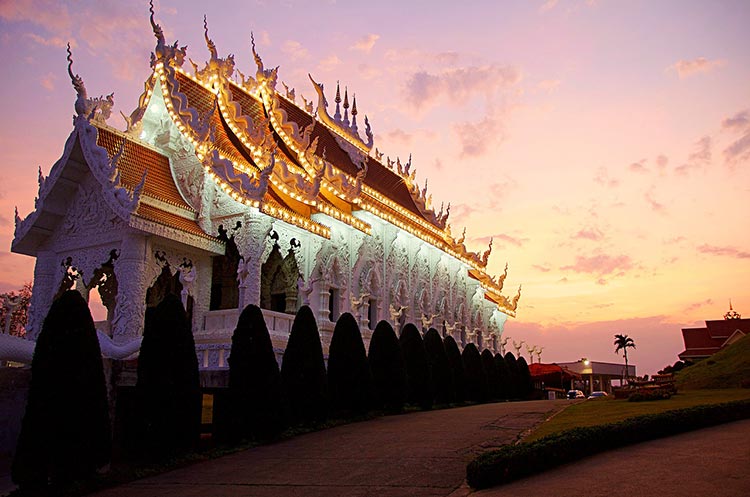 The assembly hall of Wat Huay Pla Kang in Chiang Rai