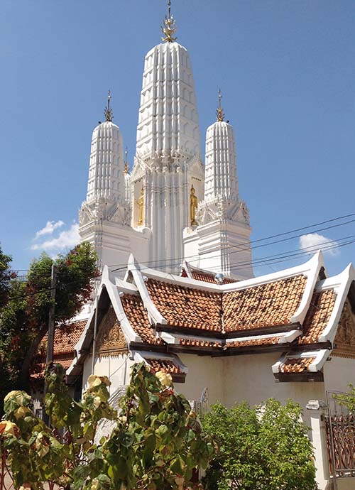 The prangs of the Wat Mahathat Worawihan in Phetchaburi