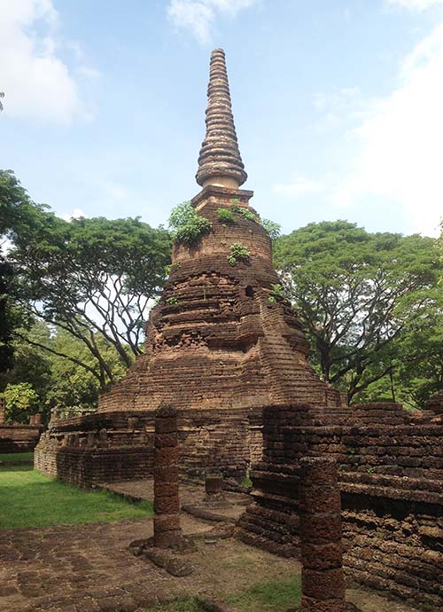 Principal chedi of the Wat Nang Phaya in Si Satchanalai Historical Park
