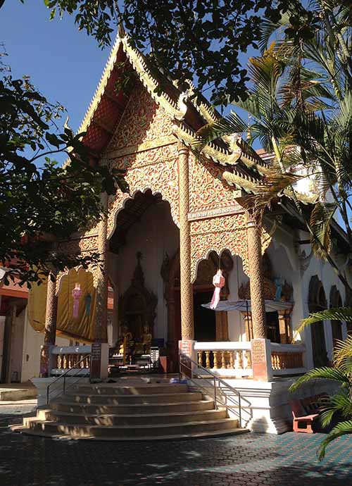 Front gable of the viharn at Wat Ou Sai Kham in Chiang Mai