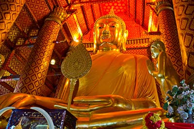 The 19 meter tall Buddha image at Wat Phanan Choeng