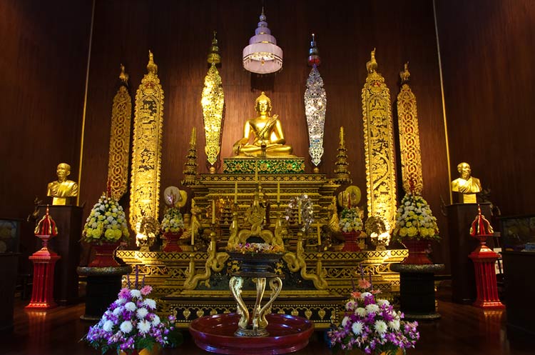 Buddha image in the Wat Phra Kaew in Chiang Rai