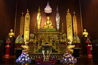 Buddha image in the Wat Phra Kaew in Chiang Rai