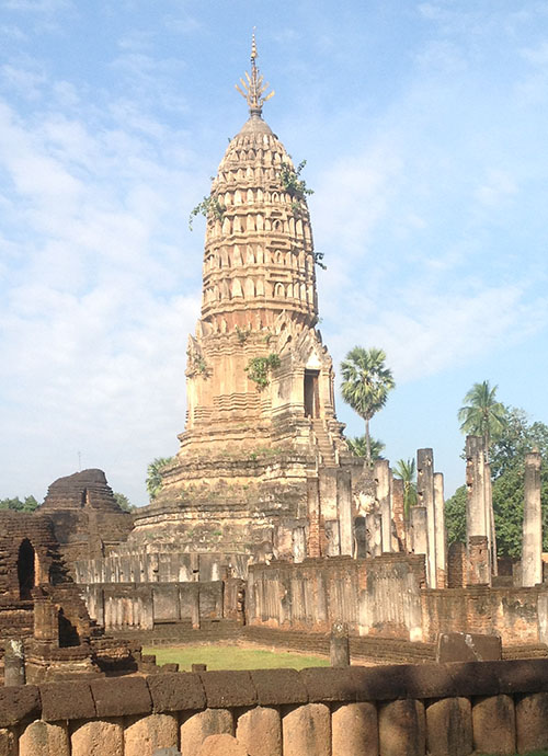 Main prang of the Wat Phra Si Rattana Mahathat in Si Satchanalai Historical Park