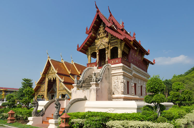 The Ho Trai scripture library of the Wat Phra Singh in Chiang Mai