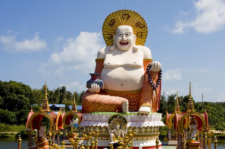 Fat Chinese Buddha at Wat Plai Laem, Koh Samui