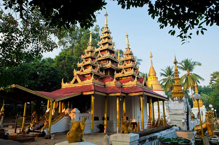 The Burmese style ubosot of the Wat Sri Chum in Lampang