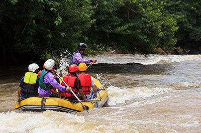 Wild water rafting on the rivers of Chiang Mai